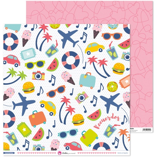 [GRA37018854] PACK5 PAP.SCRAP12X12 RECUERDOS MOMENTOS