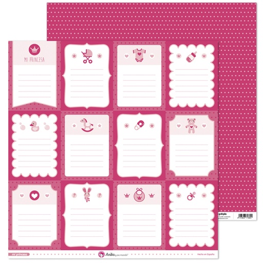 [GRA37019119] PACK5 PAPEL SCRAP 12x12BABEROS MI PRINC