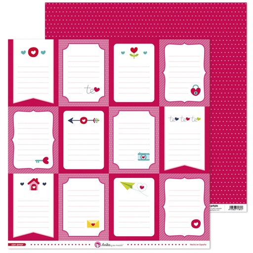 [GRA37019134] PACK5 PAPEL SCRAP 12x12 TQ CON AMOR