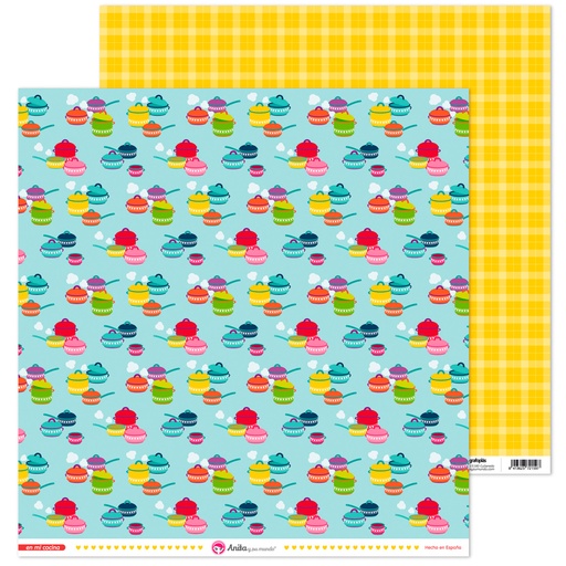 [GRA37019191] PACK5 PAPEL SCRAP 12X12OLLAS EN MI COCIN