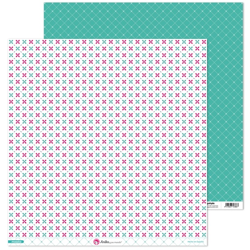 [GRA37019701] PACK5 PAPEL SCRAP 12x12FLOR CRUZ MOSAICO