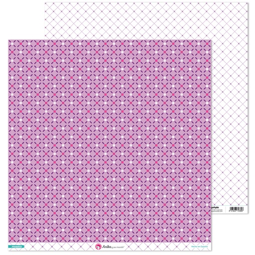 [GRA37019704] PACK5 PAPEL SCRAP 12x12FLOR VIOL.MOSAICO