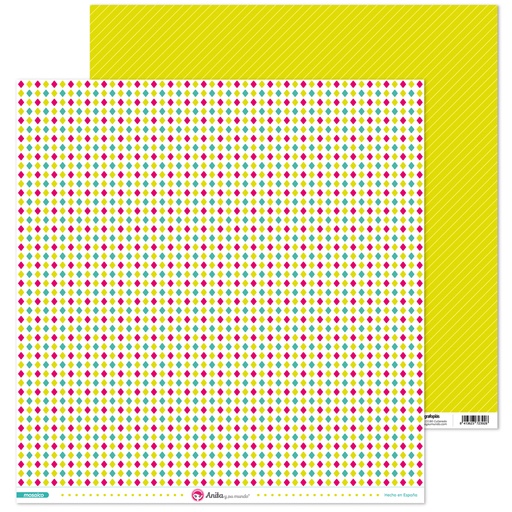 [GRA37019707] PACK5 PAPEL SCRAP 12x12 ROMBOS MOSAICO