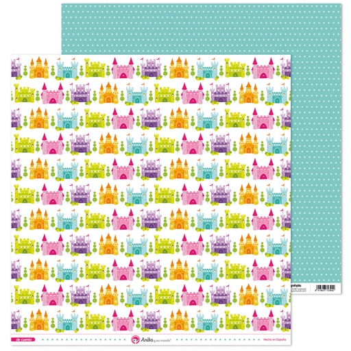 [GRA37019709] PACK5 PAPEL SCRAP 12x12CASTILL DE CUENTO