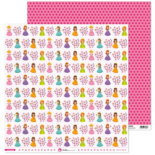 [GRA37019712] PACK5 PAPEL SCRAP 12x12PRINCES.DE CUENTO