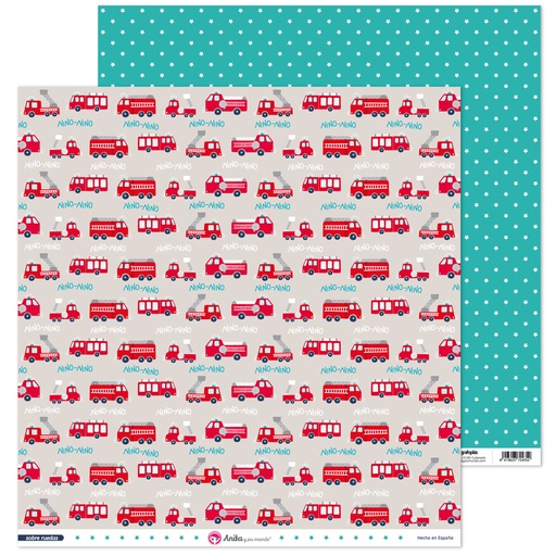 [GRA37019718] PACK5 PAPEL SCRAP 12x12COCHE BOMB.S/RUED