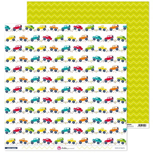 [GRA37019723] PACK5 PAPEL SCRAP 12x12 4X4 SOBRE RUEDAS