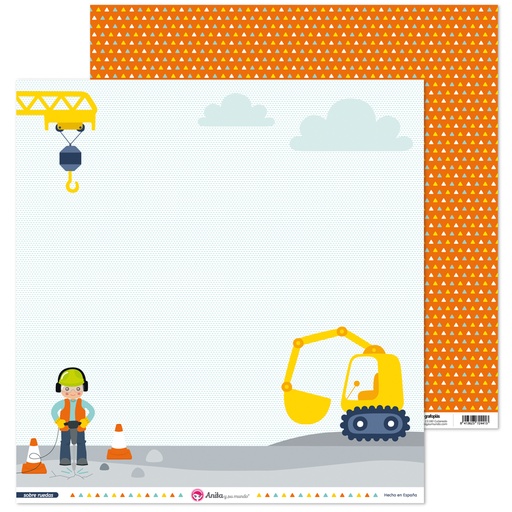 [GRA37019724] PACK5 PAPEL SCRAP 12x12LO OBRER.S/RUEDAS