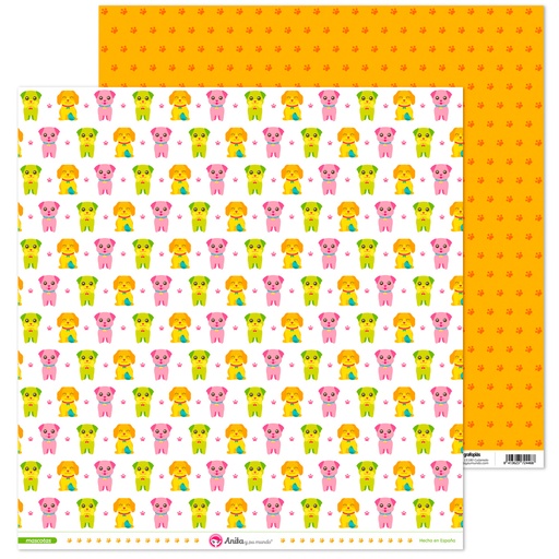 [GRA37019729] PACK5 PAPEL SCRAP 12x12 PERROS MASCOTAS