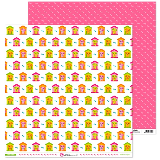 [GRA37019730] PACK5 PAPEL SCRAP 12x12 CASETA MASCOTAS