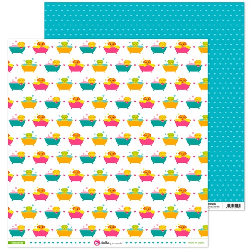 [GRA37019731] PACK5 PAPEL SCRAP 12x12 BANERA MASCOTAS