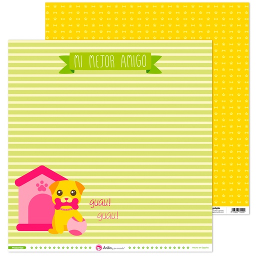 [GRA37019732] PACK5 PAPEL SCRAP 12x12LO PERRO MASCOTAS