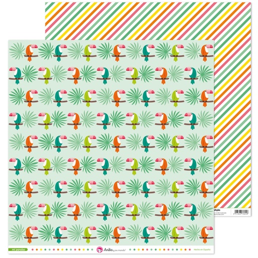 [GRA37019791] PACK5 PAPEL SCRAP 12x12TUCANES MI PARAI