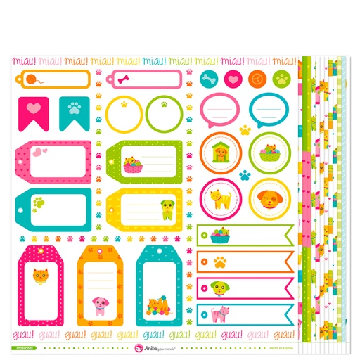 [GRA37019822] PACK13 PAPELES SCRAP MASCOTAS 16