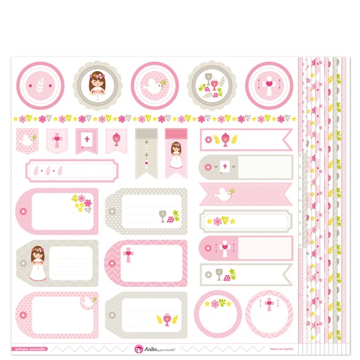 [GRA37019825] PACK13 PAPELES SCRAP PRIMERA COM.ELLA 16