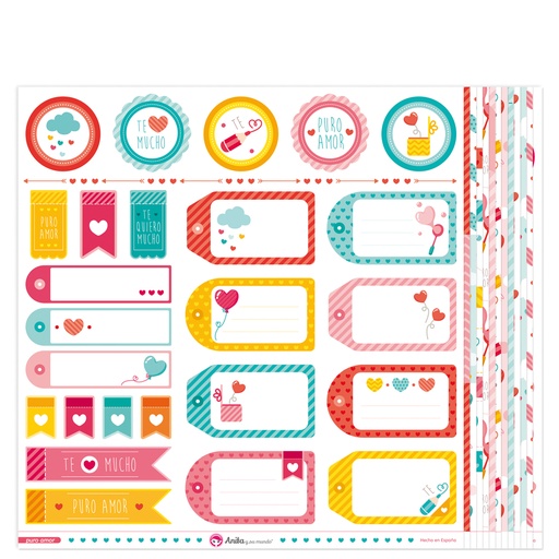 [GRA37019833] PACK13 PAPELES SCRAP PURO AMOR 17