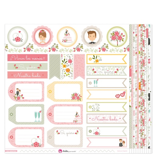 [GRA37019843] PACK13 PAPELES SCRAP NOS CASAMOS 19