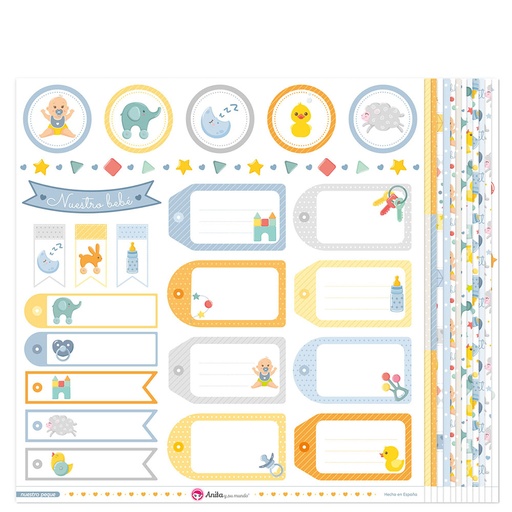 [GRA37019845] PACK13 PAPELES SCRAP NUESTRO PEQUE 19