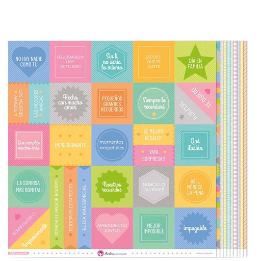 [GRA37019852] PACK10 PAPELES SCRAP BASIC PASTEL
