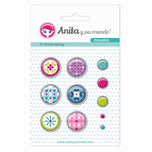 [GRA37050119] PACK11 BRADS EPOXY MOSAICO