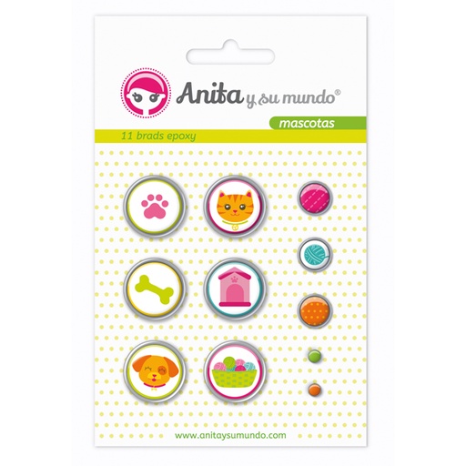 [GRA37050122] PACK11 BRADS EPOXY MASCOTAS