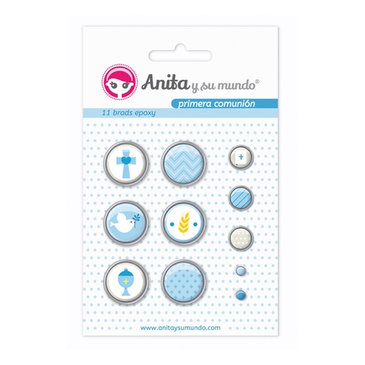 [GRA37050124] PACK11 BRADS EPOXY PRIMERA COMUNION EL