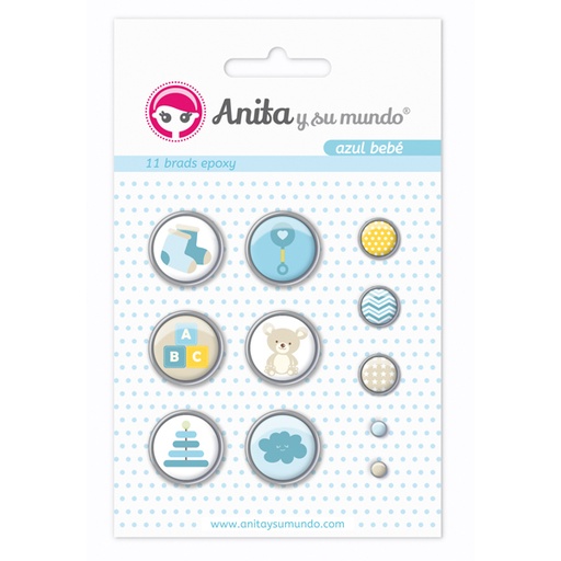 [GRA37050131] PACK11 BRADS EPOXY AZUL BEBE