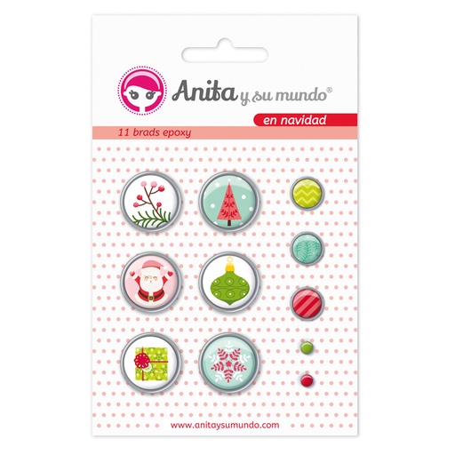 [GRA37050139] PACK11 BRADS EPOXY EN NAVIDAD