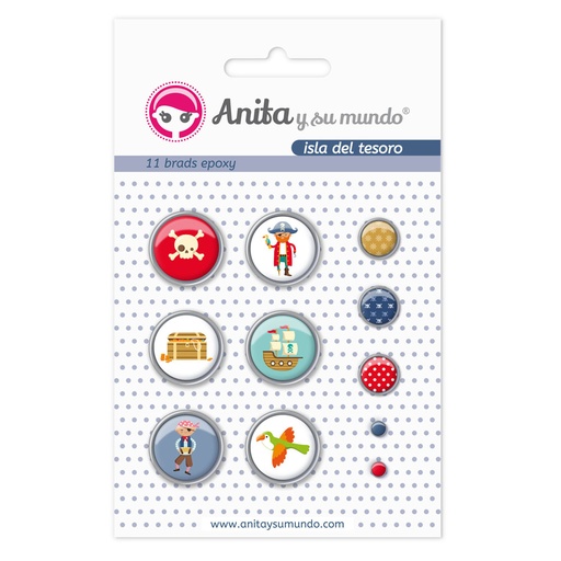[GRA37050140] PACK11 BRADS EPOXY ISLA DEL TESORO