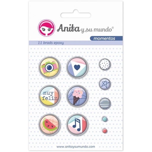 [GRA37050149] PACK 11 BRADS EPOXY MOMENTOS