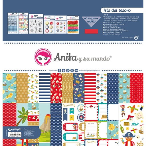 [GRA37080740] KIT SCRAP2 COLECCION ISLA DEL TESORO