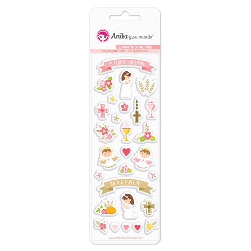 [GRA37081200] PACK 28 PEGATINAS C/RELIEVE COMUN.ELLA